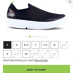 OOFOS Women’s Black and White Slip-On Recovery sneakers NIB